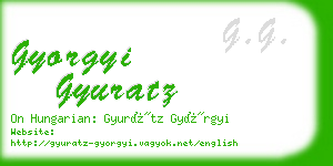 gyorgyi gyuratz business card